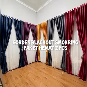 FLASH SALE !!! PAKET HEMAT 2 PCS GORDEN HORDENG SMOKRING GORDEN BLACKOUT PREMIUM TEBAL UNTUK JENDELA DAN PINTU HARGA GROSIR HARGA LEBIH MURAH SUDAH FREE TALI DAN HOOK/PENGAIT GORDEN