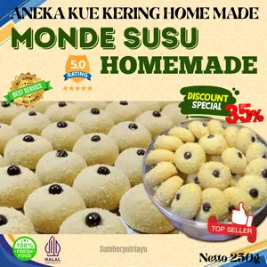 READY MONDE SUSU FRESH OVEN KUE KERING HOMEMADE Kemasan 250g KUE KERING LEBARAN BEST SELLER Halal