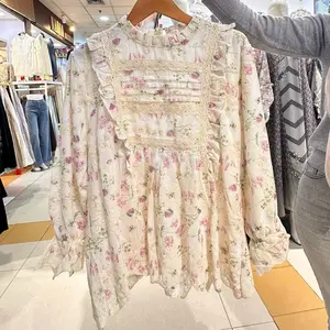 SALE ATASAN IMPORT KEKINIAN Dengan Motif Bunga Cantik dan Ruffle Detail untuk Tampilan Elegan