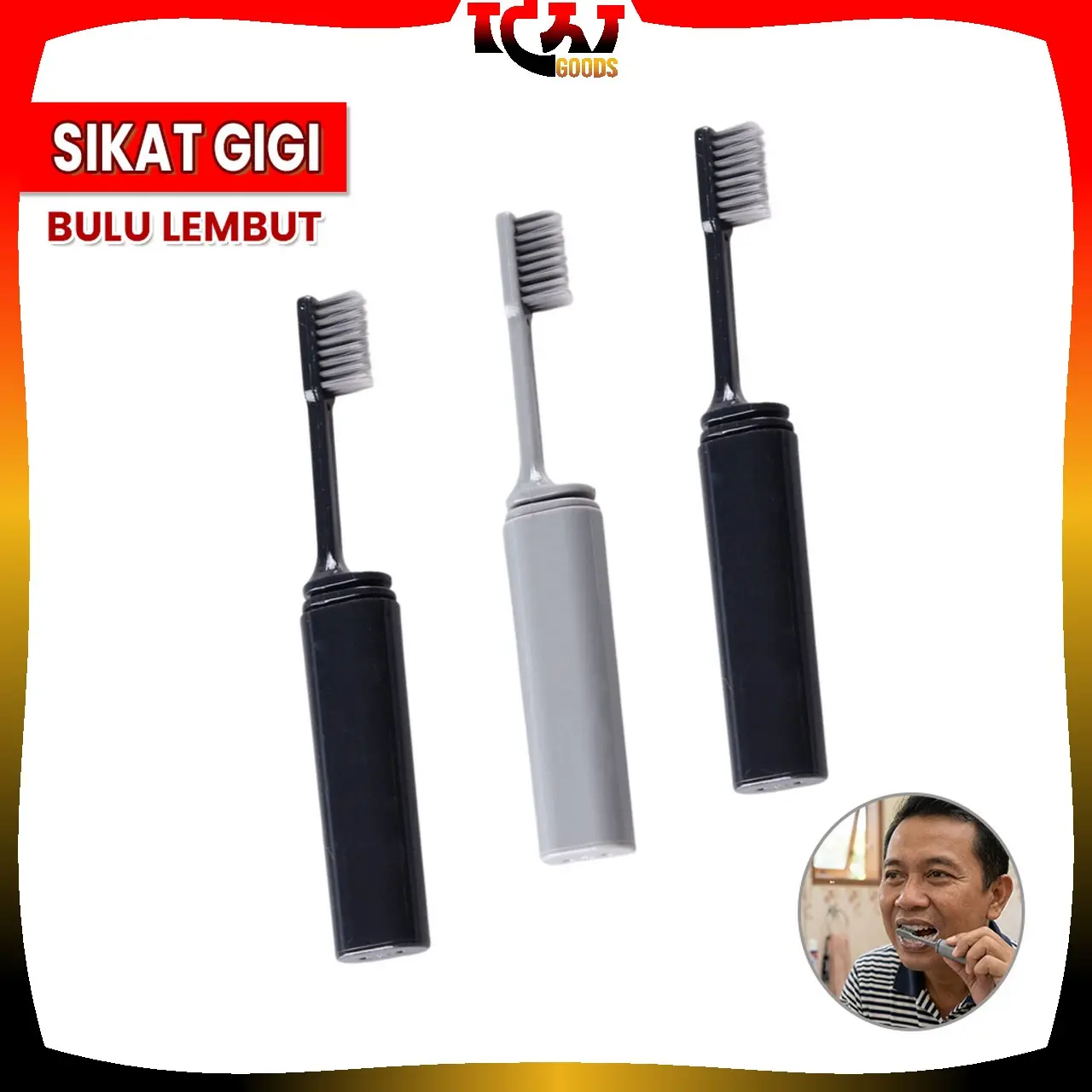 [COD] IG C1584 Sikat Gigi Traveling Lipat Praktis Toothbrush Menghilangkan Bau Mulut