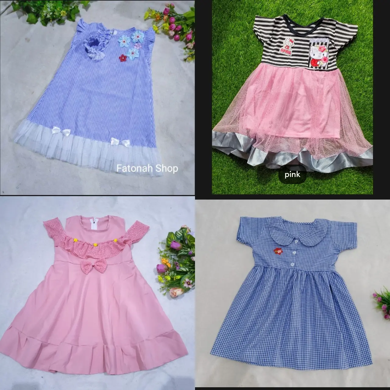 EDISI CUCI GUDANG 16 RIBU 1 pcs Dress anak perempian Usia All Size 2-3 tahun bisa pilih variasi model tapi warna acak Perempuan Katun Cewek Bayi perempuan Gaun