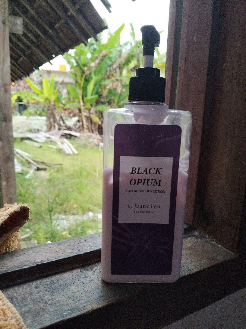 HB BPOM JEUNE FEN Black Opium Collagen Body Lotion Menutrisi Melembapkan Mencerahkan Kulit 400ml Pencerahan Hand Tubuh Tangan Pria Dan Wanita