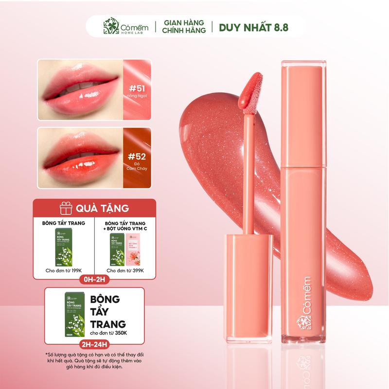 Son Kem Bóng Thuỷ Tinh Môi Căng Mọng Mềm Mịn Từ Maxi Lip Giúp Ngăn Ngừa Lão Hoá Môi Cỏ Mềm 5g