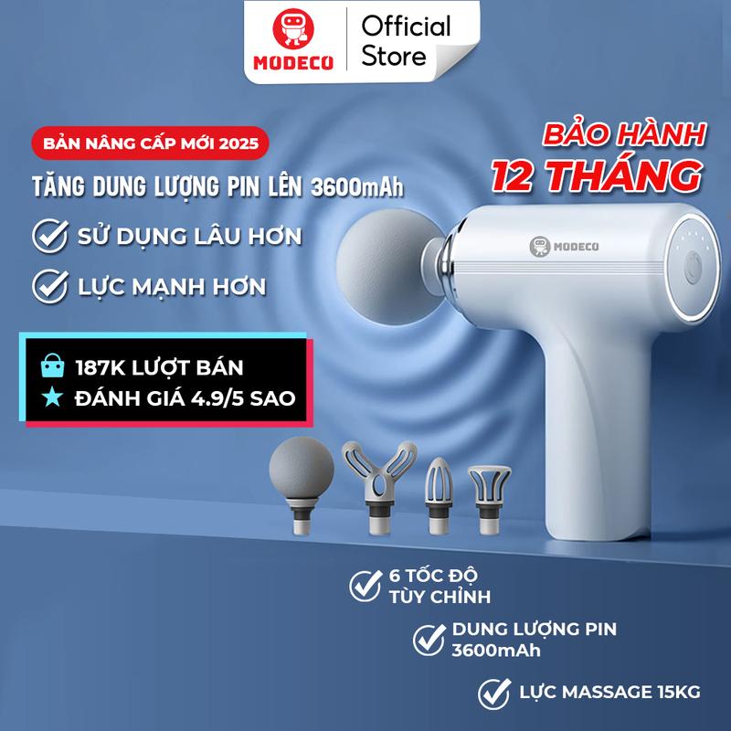 Máy Massage Cầm Tay Mini Cao Cấp - Công Nghệ AI Cảm Biến Lực Nhấn Giúp Giảm Đau Mỏi Giãn Cơ Sau Tập Luyện
