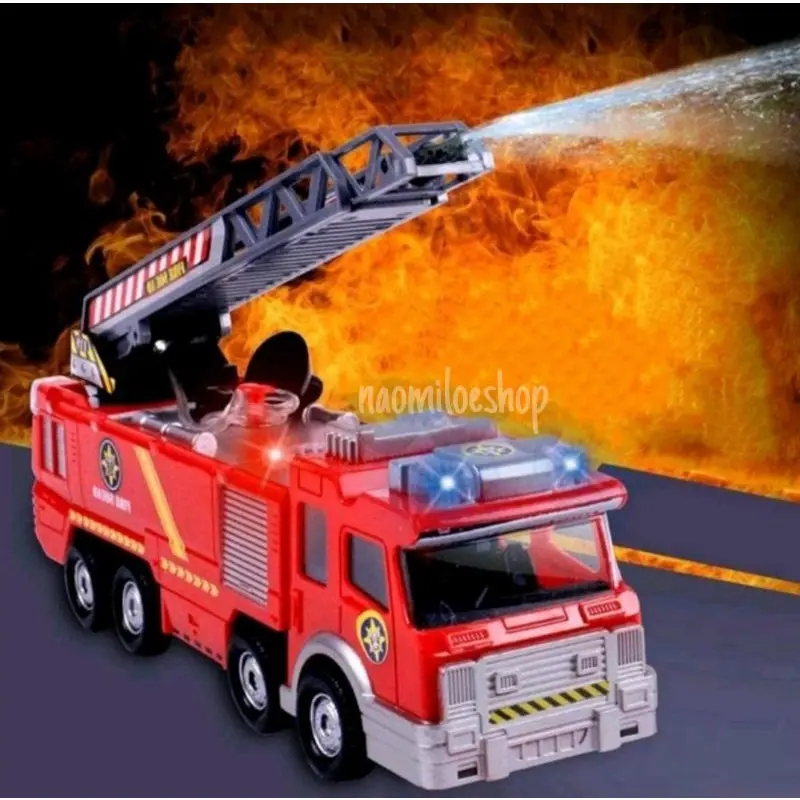 Mainan Edukasi anak - Mobil Pemadam Kebakaran bisa semprot air ( Fire Squad Firemen Truck ) SY732