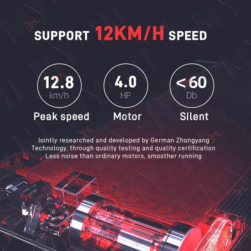 Treadmill Elektrik JC-700 4HP 1-12.8km/h treadmill portable treadmill electric low watt Treadmill Elektrik JC700 Bluetooth Musik Treadmill pintar profesional Treadmill lipat treadmill 4