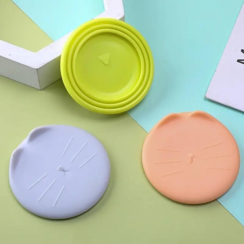 Nắp lon silicon, cho thức ăn thú cưng, nắp bảo quản, nắp niêm phong, ba trong một, thích hợp cho mèo và chó 3