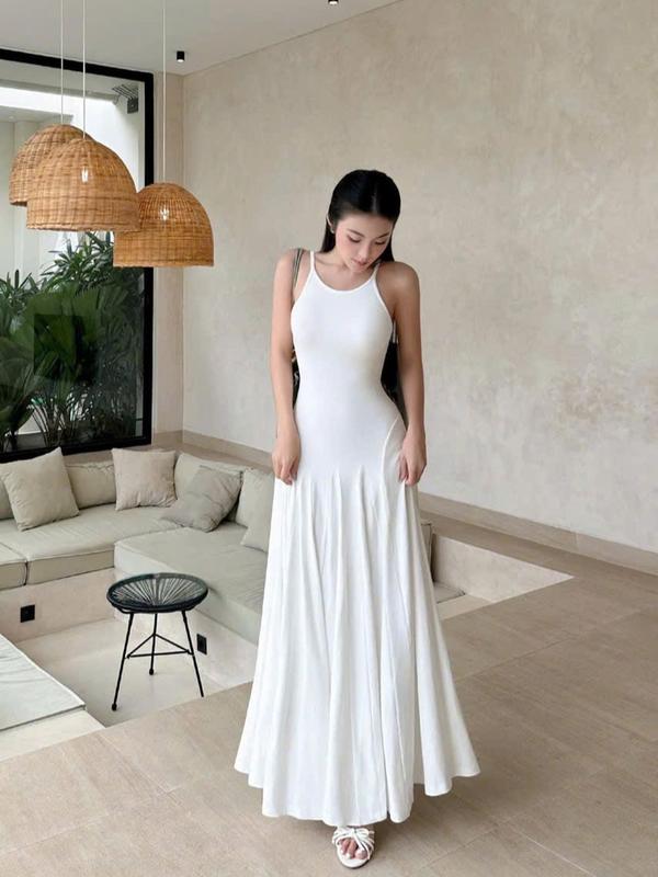 Đầm cổ yếm dáng dài BASIC PHOEBE DRESS 1
