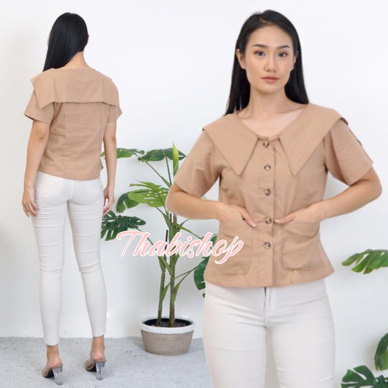 THABISHOP / BLOUSE TIMY / BLOUSE / BLOUSE KOREAN STYLE JUMBO / ATASAN / BAJU JUMBO / BAJU ATASAN / BAJU LEBARAN / OOTD 4
