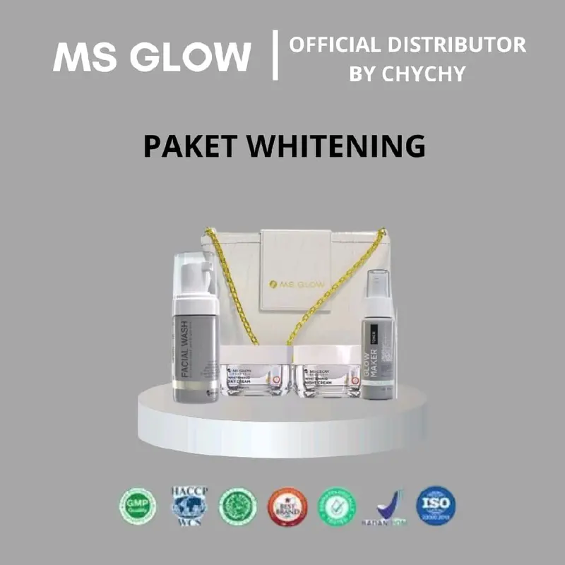 MS GLOW - PAKET WAJAH FREE GIFT ( Whitening , Acne , WhiteCellDNA, Ultimate , Luminous) 2