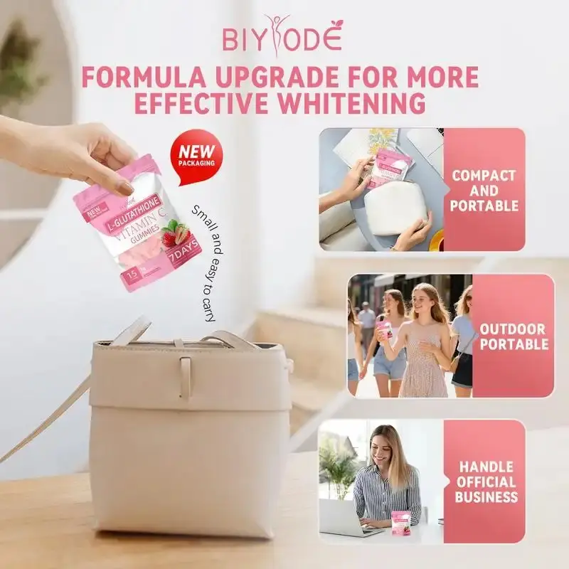 On-The-Go Glow】BIYODE Mini Beauty Gummies: Whitening + Anti-Oxidant | Gluta-Collagen  Fusion | Shop Safe Edible Healthcare Fitness Supplement Dietary Natural  Nails Colagen Hair Glutathione