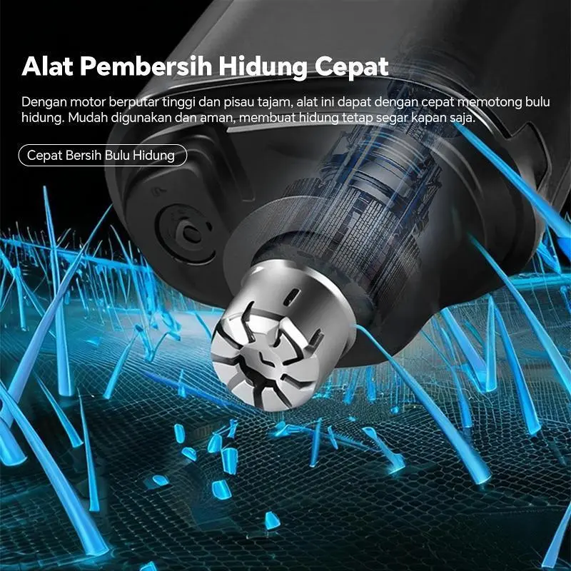 Alat Cukur Bulu Hidung Pembersih Nose Hair Trimmer Elektrik Multifungsi Professional Pria Kumis Jenggot Mesin Sisir Tubuh
