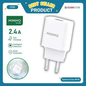 Charger Single Port USB 2.4A Kepala Charger Fast Charger 2.4A Adaptor Batok Charger USB Fast Charger