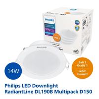 Gambar Beli 3 Gratis 1 Lampu Philips Radiantline Multipack Downlight DL190B D150 14W 65K Putih dari Philips lighting Surabaya Kota Administrasi Jakarta Timur 3 Tokopedia