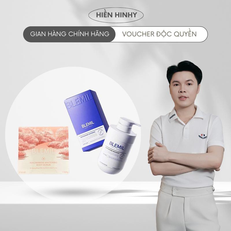 KOL Vũ Thái Bình Ủ Hỗ Trợ Trắng Da 577 Blemil - Tặng 1 Tẩy Tế Bào Chết Kiêm Sữa Tắm Hỗ Trợ Trắng Da Blemil Cherry 500g - Tặng 5 miếng mặt nạ Kiso Nhật Bản