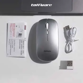 Taffware Silent Mouse Rechargeable Dual Mode Bluetooth 5.2 dan 2.4GHz 6