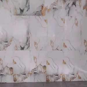 (PAKET HEMAT 20 PCS) WALLPAPER DINDING VINYL MARBLE / Stiker Lemari Cabinet Marble 30X60CM • High Quality
