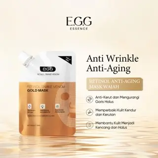 EGG- [BPOM] Masker Gold Retinol Anti Aging Mengencangkan - masker anti aging - masker retinol - Mengurangi Keriput- Mengencangkan Kulit 2