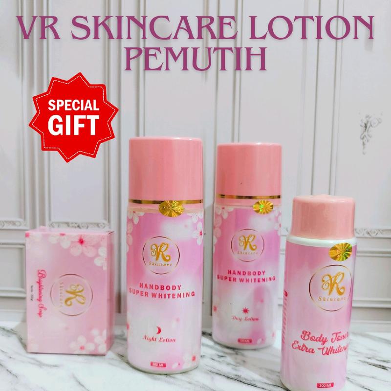 VR SKINCARE LOTION PEMUTIH BADAN(LOTION SIANG+MALAM+TONER+SABUN) 0