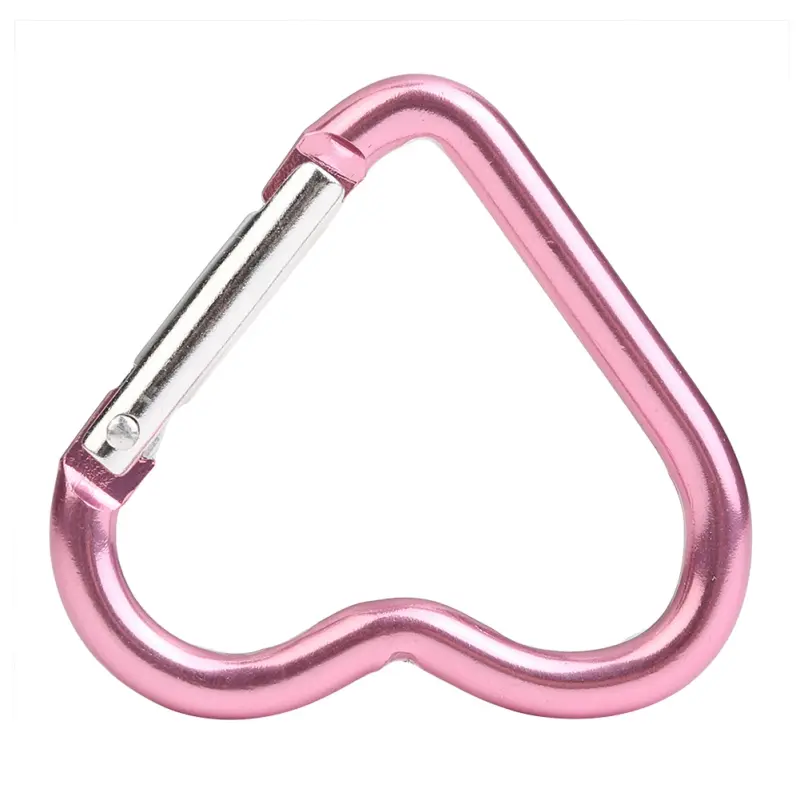 Aluminum Alloy Hanging Buckles Shaped Outdoor Color Safe Heart Buckle Small Heart Type Carabiner Multi-color