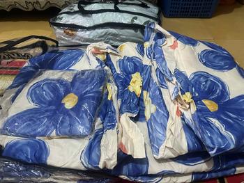 Product Review of AESTHETIC PROJECT - Fullset Bedcover Motif Blue Saphire / Sprei Microtex Disperse Premium - Anti Luntur from _**_ 1