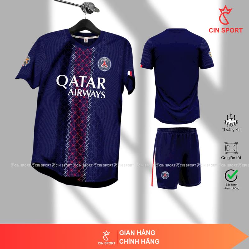 TOP QUẦN ÁO BÓNG ĐÁ ĐỒ ĐÁ BANH PSG SÂN NHÀ CHẤT VẢI THUN MÈ USA CAO CẤP NAM NỮ. CIN SPORT