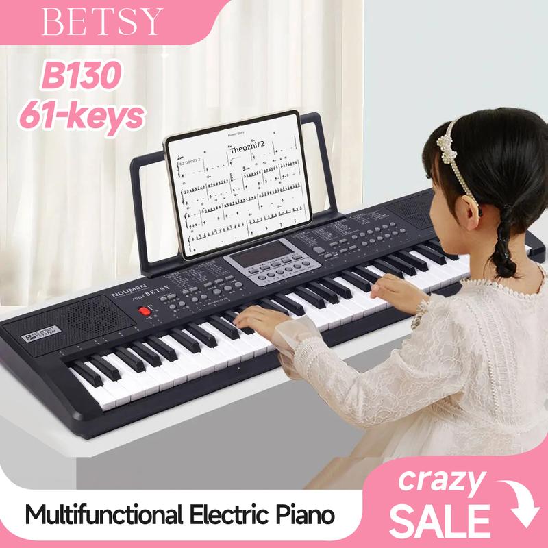  Đàn Piano Điện BETSY B130 61 Phím Thích Hợp Cho Trẻ Em Và Người Mới Bắt Đầu Đa Năng Cho Người Lớn Nhẹ Có Thể Sạc Lại Thích Hợp Sử Dụng Trong Gia Đình 