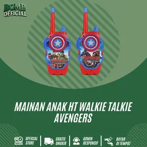 Mainan Anak HT Handy Talkie Walkie Talkie Avengers 2 Pcs
