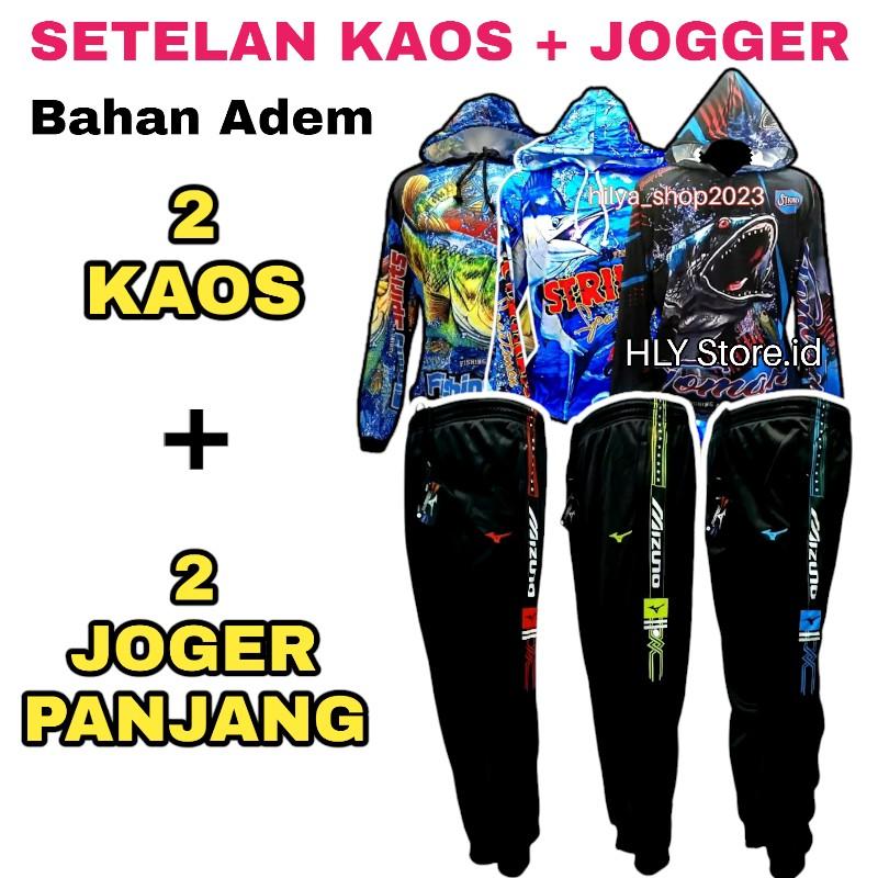 Product Introduction of [ Paket 3 Setel ] 3 Kaos Jersey + 3 Joger Panjang / Kaos Outdoor / Kaos Mancing / Kaos Proyek / Baju Kerja / Kaos Petani-Setelan  Dewasa  Pria 22