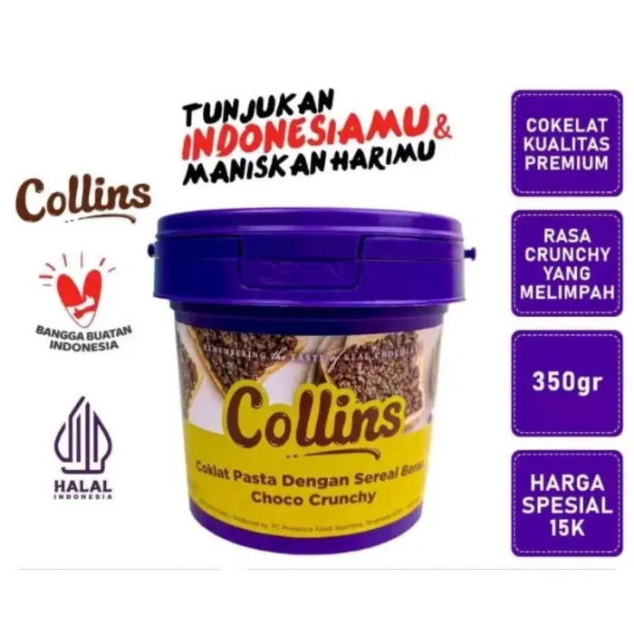 COLLINS CRUNCHY / SELAI COKELAT / 350GRAM