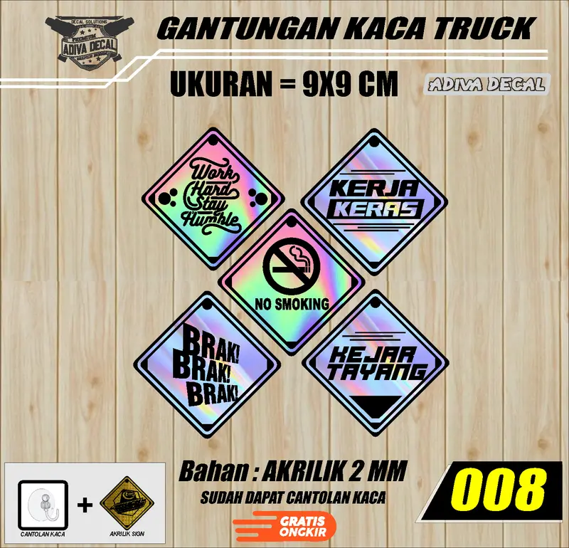 PAKET RANDOM GANTUNGAN KACA BEBAS PILIH - MAINAN KACA AKRILIK PAKET HOLOGRAM FULL 008 Toys 0