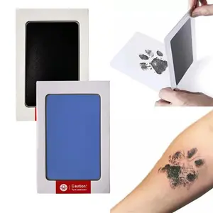 Bantalan tinta stempel Baby Dog Pet Handprint Footprint Ink Pad Telapak Kaki Bayi untuk Memperingati 95*57m