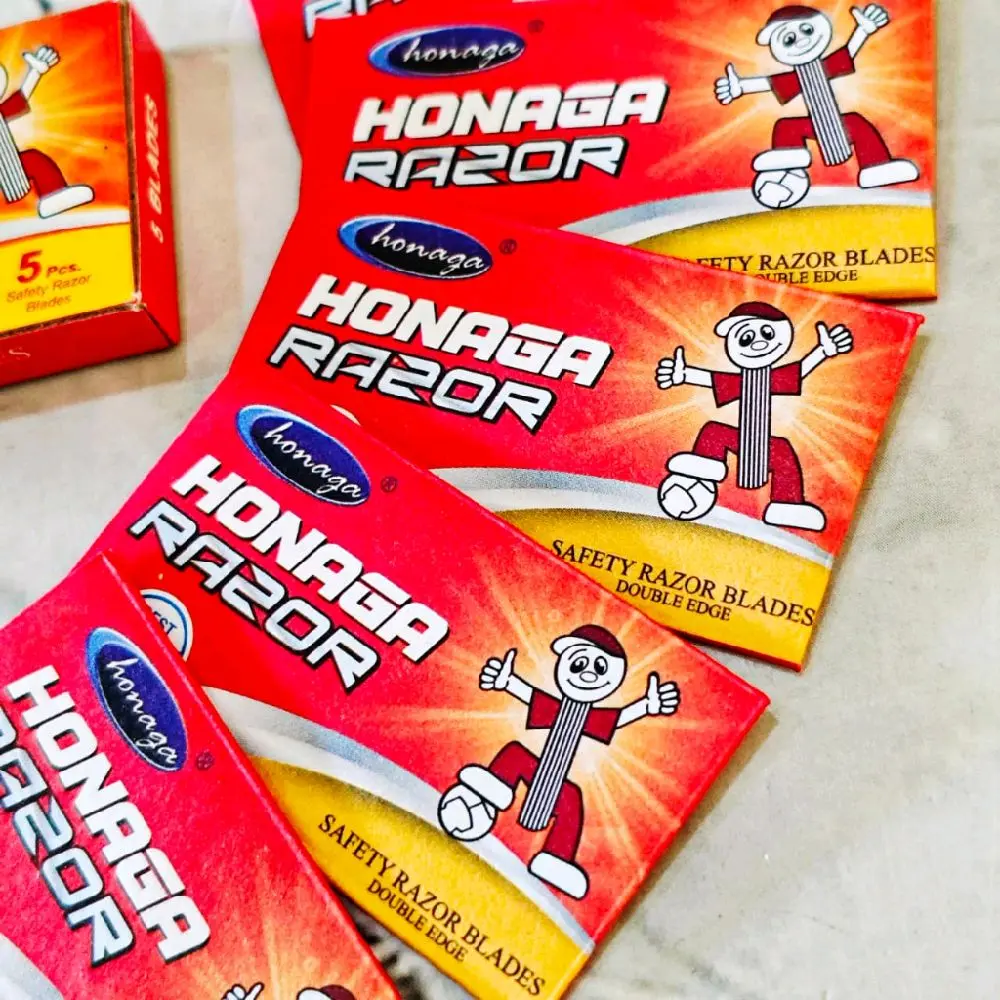 Honaga Razor Isi 5 PCS  Honaga Razor Silet Cukur Original Isi 5 PCS Alis Kumis Kuku Meratakan