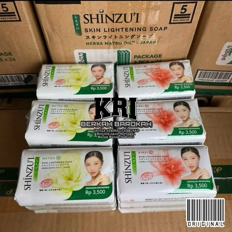 Sabun Shinzui Batang 6 Pcs Kemasan Ekonomis 60gr - Sabun Mandi Soap - Wangi - Segar Mencerahkan Tubuh