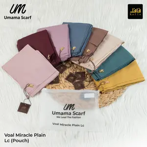 Hijab/ Kerudung Voal Miracle PLAIN LC POUCH Metal Logo (Um) By UmamaScarf