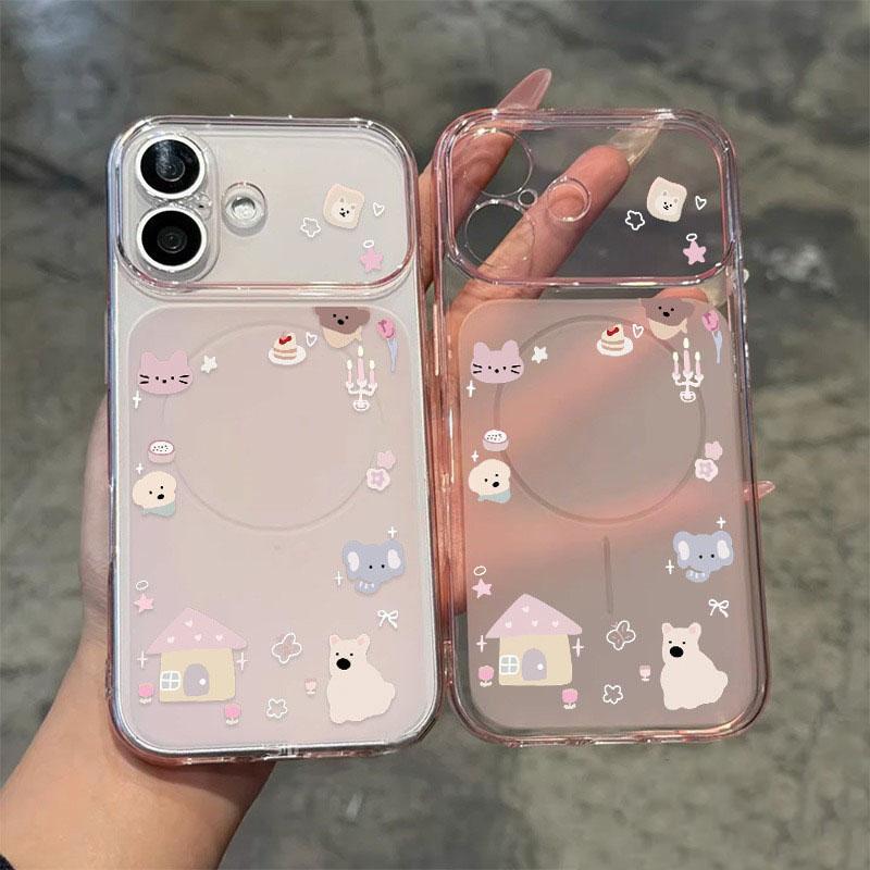 Ốp Lưng Cho IPhone 12 16 17 11 15 13 14 Pro Max air 16 15 Plus Phim hoạt hình động vật sang trọng bìa mềm mờ siêu mỏng