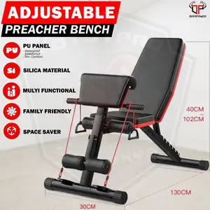 Adjustable Preacher Bench/Kursi bangku Fitness/Alat Gym/Sit up
