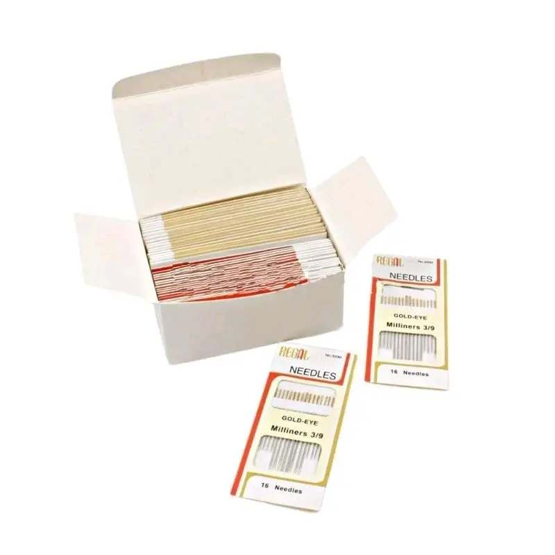 JARUM JAHIT TANGAN REGAL GOLD EYE MILINERS 3/9 ISI 16 CAMPUR MURAH / REGAL 1/5 ISI 12 JUMBO NEEDLES 2