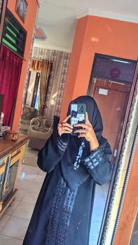 Product Review of Abaya Gamis ALKHATIB Hitam Nella Motif Jetblack Ready Wanita Muslim Grade A Ukuran S M L XL XXL gamisabaya from a**1 1