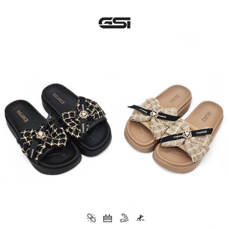 【GSI Shoes】Sandal Wanita Sandal Wedges Platform Tebal Bahan Karet Jelly Empuk Elastis dan Ringan 0