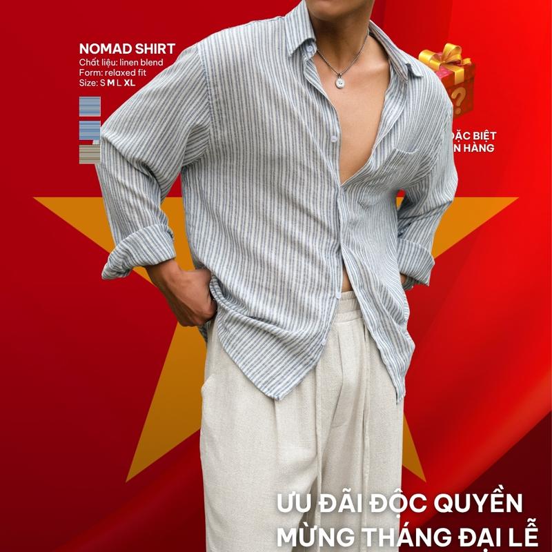 [SIÊU SALE 8.8] Áo Sơ Mi Nam Linen Tay Dài – Nomad Shirt Phong Cách Tối Giản Trẻ Trung | B Brown Studios