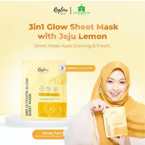 Sheet Mask Reglow Indonesia 3in1 Ultimate Glow dr. Shindy Masker Wajah
