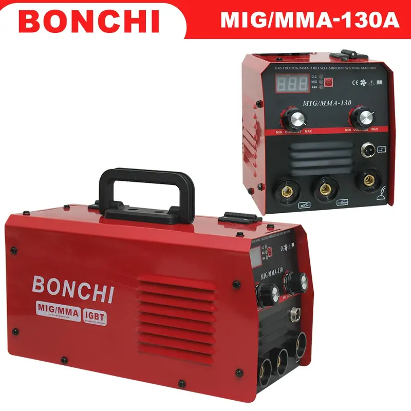 MESIN LAS MIG/MMA FREE KAWAT LAS Lengkap MERK BONCHI 900w 130Amper 4
