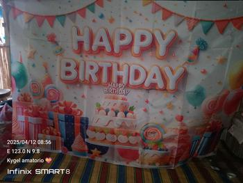 Product Review of Large Happy Birthday Banner Backdrop Birthday Background Cloth Birthday Party Room Wall Decoration from k**️ 0