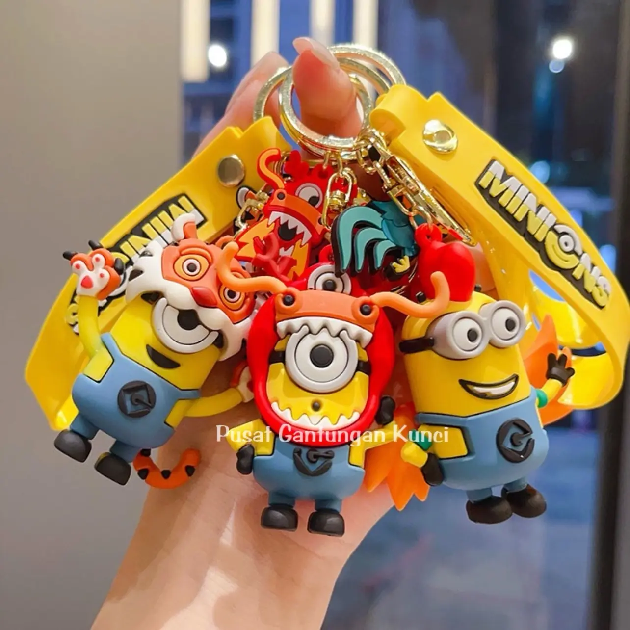 Gantungan Kunci Minion - Gantungan Keychain Karakter Lucu Gemoy Minion kartun Anime Tas HP Tali Kunci Hadiah Souvenir