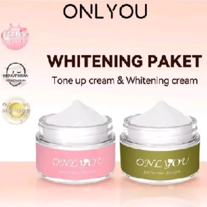 ONLYOU Whitening PAKET pure nourishing whitening essence cream & Star Bright Tone Up Cream.. Mencerahkan