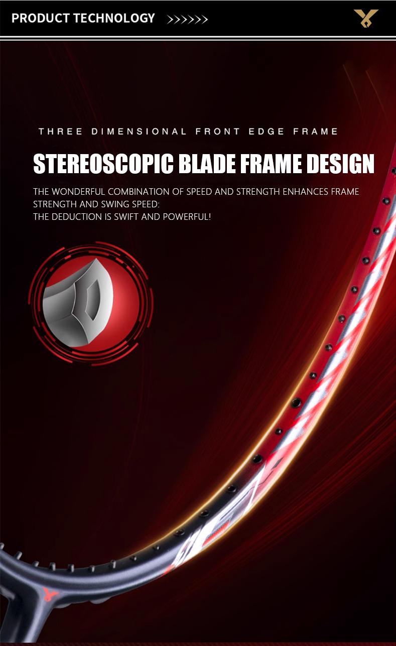 ORBITAL BLADE RAKET BADMINTON FULL CARBON MAX:35LBS 4U (82±2g) Tipe Menyerang Balance 295±3MM