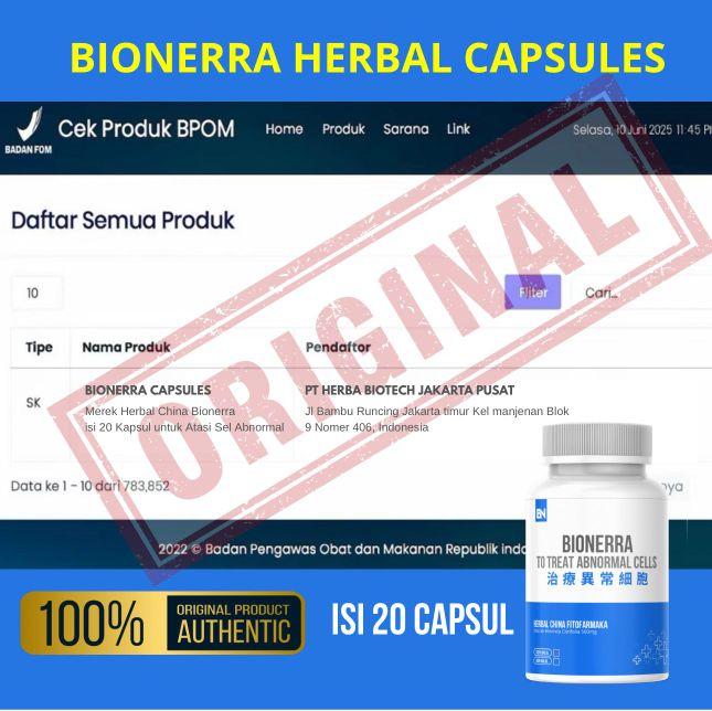 BIONERRA herbal suplemen china detox sel premium fitofarmaka original khusus benjolan, lipoma, tumor, kista miom, kanker pd
