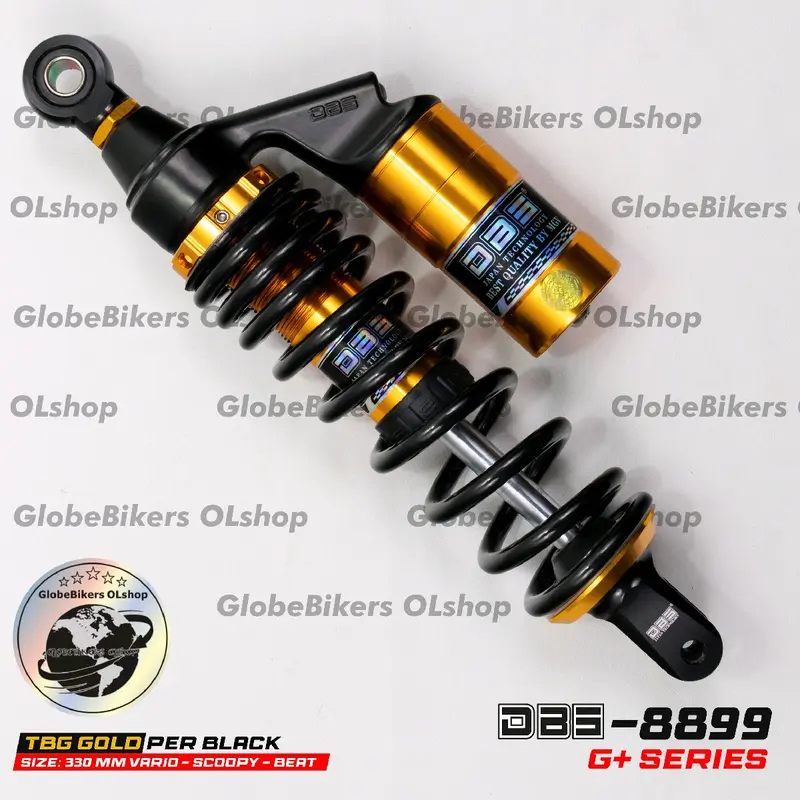 Shock DBS GPLUS-8899 Matic Mio Beat Scoopy Vario FI Vario 125/150 Xeon Genio Stylo Fazzio Mio J Mio M3 Soul GT Skok Belakang Harga Grosir Termurah - Gold, Motorcycle 2