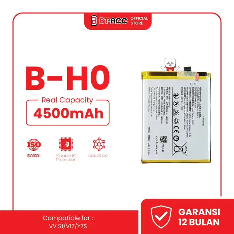 BT-ACC B-H0 Battery Baterai Battre Compatible For Vivo V17 / S1 / Y7S